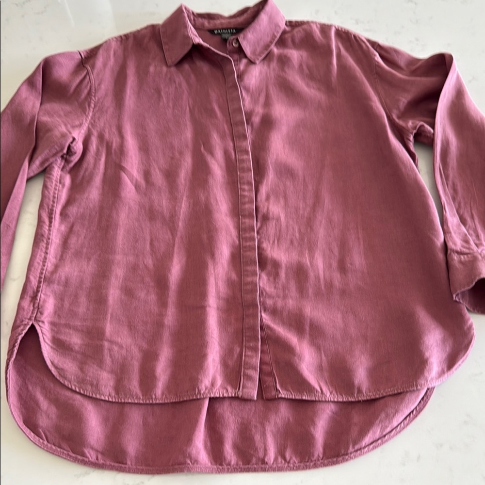 Women's Mauve Button-Up Shirt sz Lg